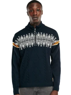 Clearance Aspoy Men's Lightweight Wool Sweater Men Half-Zip