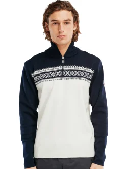 Best Sale Dalestolen Men's Merino Wool Sweater Men Half-Zip