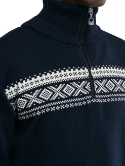 Discount Dalestolen Men's Merino Wool Sweater Men Half-Zip