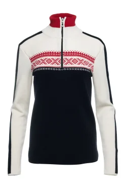 Cheap Dystingen Women's Merino Wool Sweater Women Half-Zip