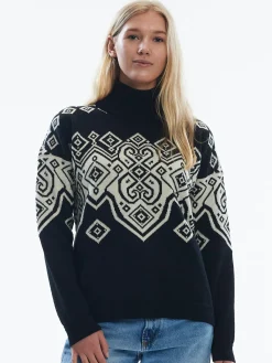 Flash Sale Falun Women's Sweater - Norwegian Wool Women Turtle-Neck