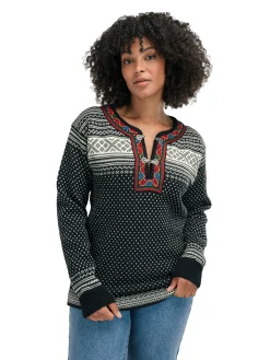 Cheap Setesdal Sweater - Norwegian Wool Women Half-Zip