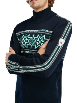 Clearance Tindefjell Men's Sweater - Merino Men Turtle-Neck