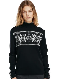 Outlet Tindefjell Women's Sweater - Merino Women Turtle-Neck