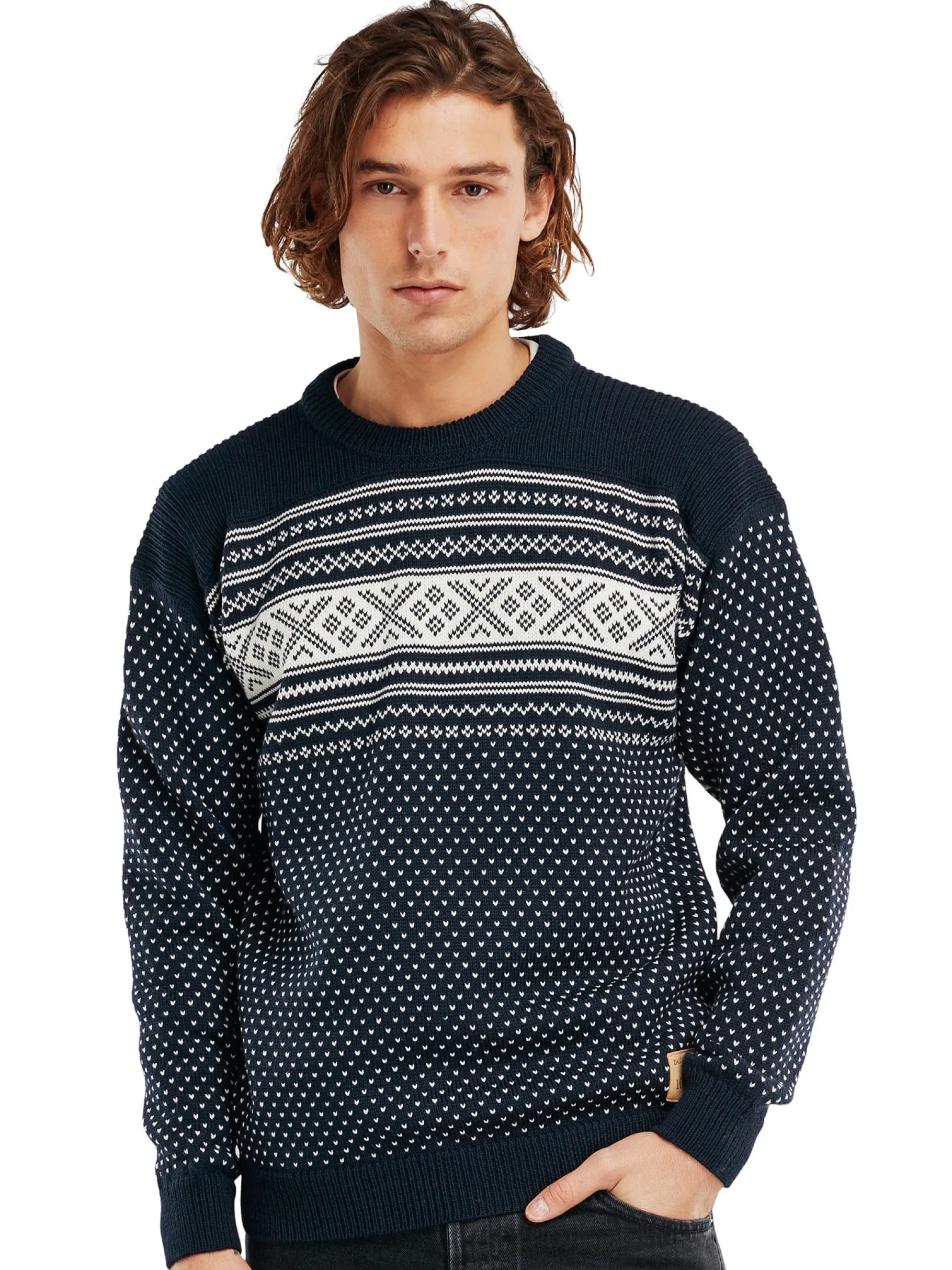 New Valloy Men's Wool Sweater Men Round Neck
