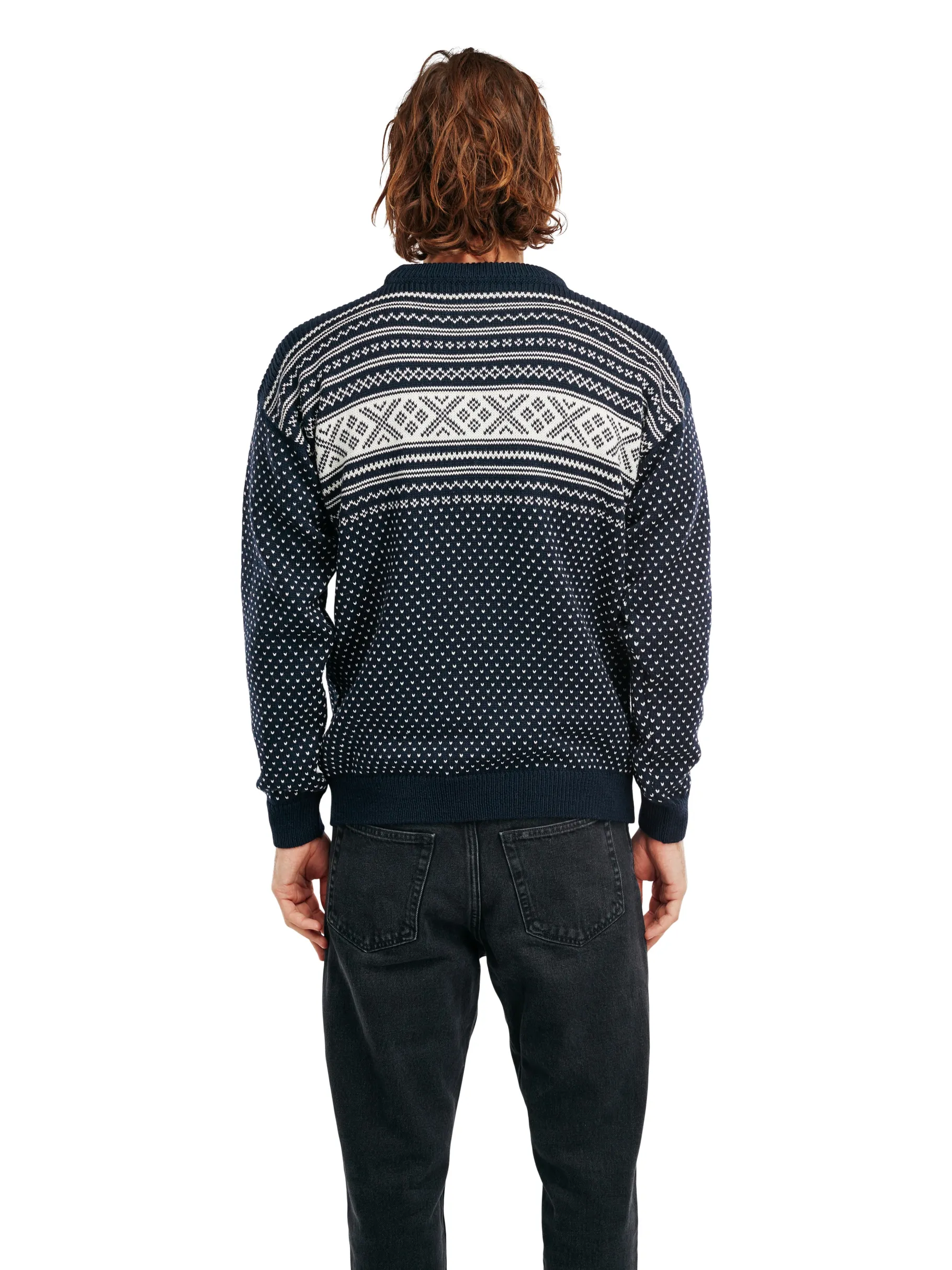 New Valloy Men's Wool Sweater Men Round Neck